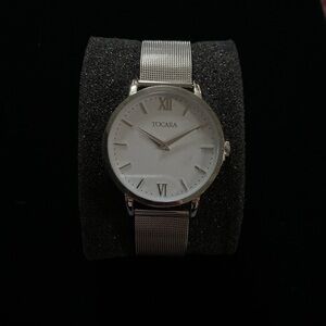 TOCARA Silver Mesh Women's Watch Stainless Steel NWT & box Adjustable band